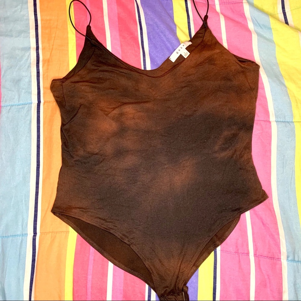 Bleach dyed bodysuit
